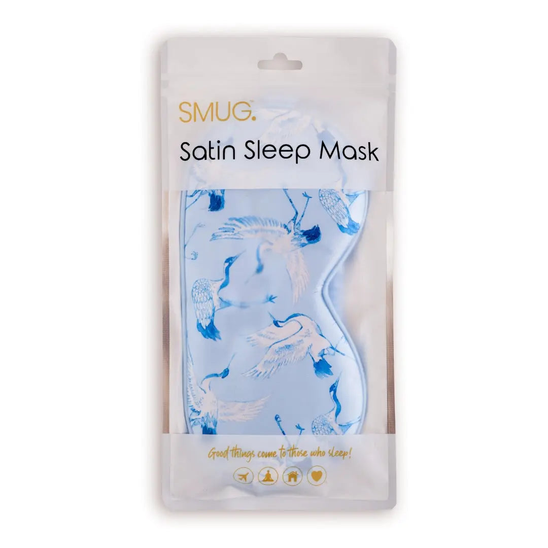 Satin Sleep Mask - Cranes Print SMUG