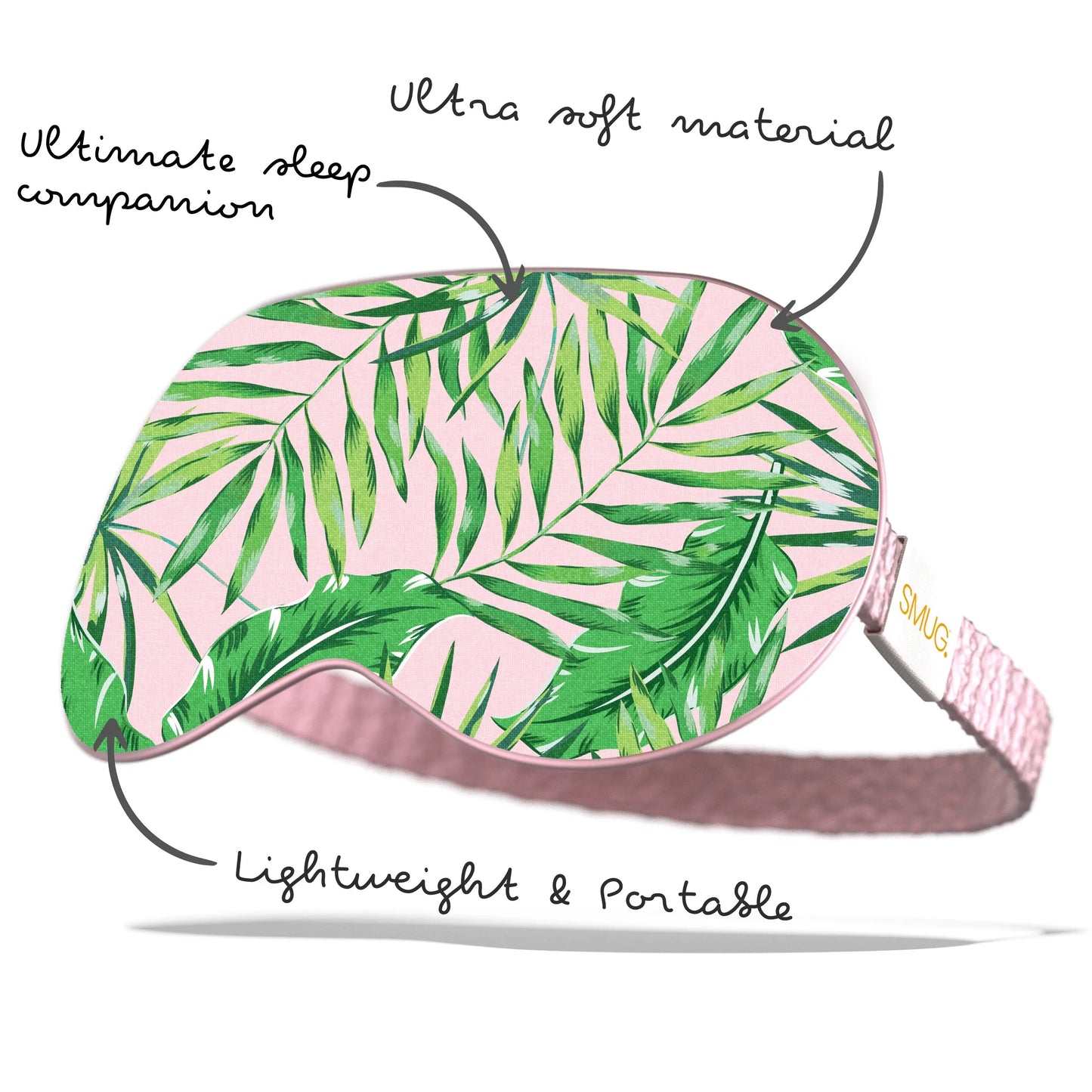 Satin Sleep Mask - Palm Print SMUG