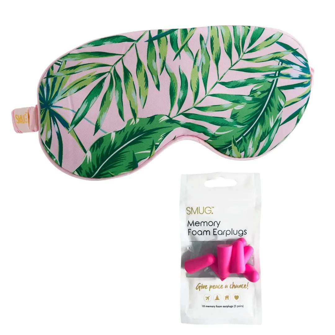 Satin Sleep Mask - Palm Print SMUG