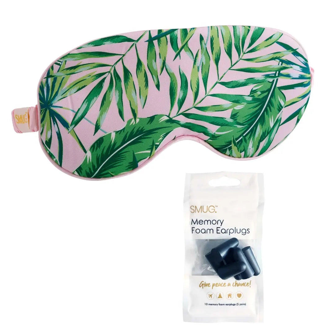 Satin Sleep Mask - Palm Print SMUG