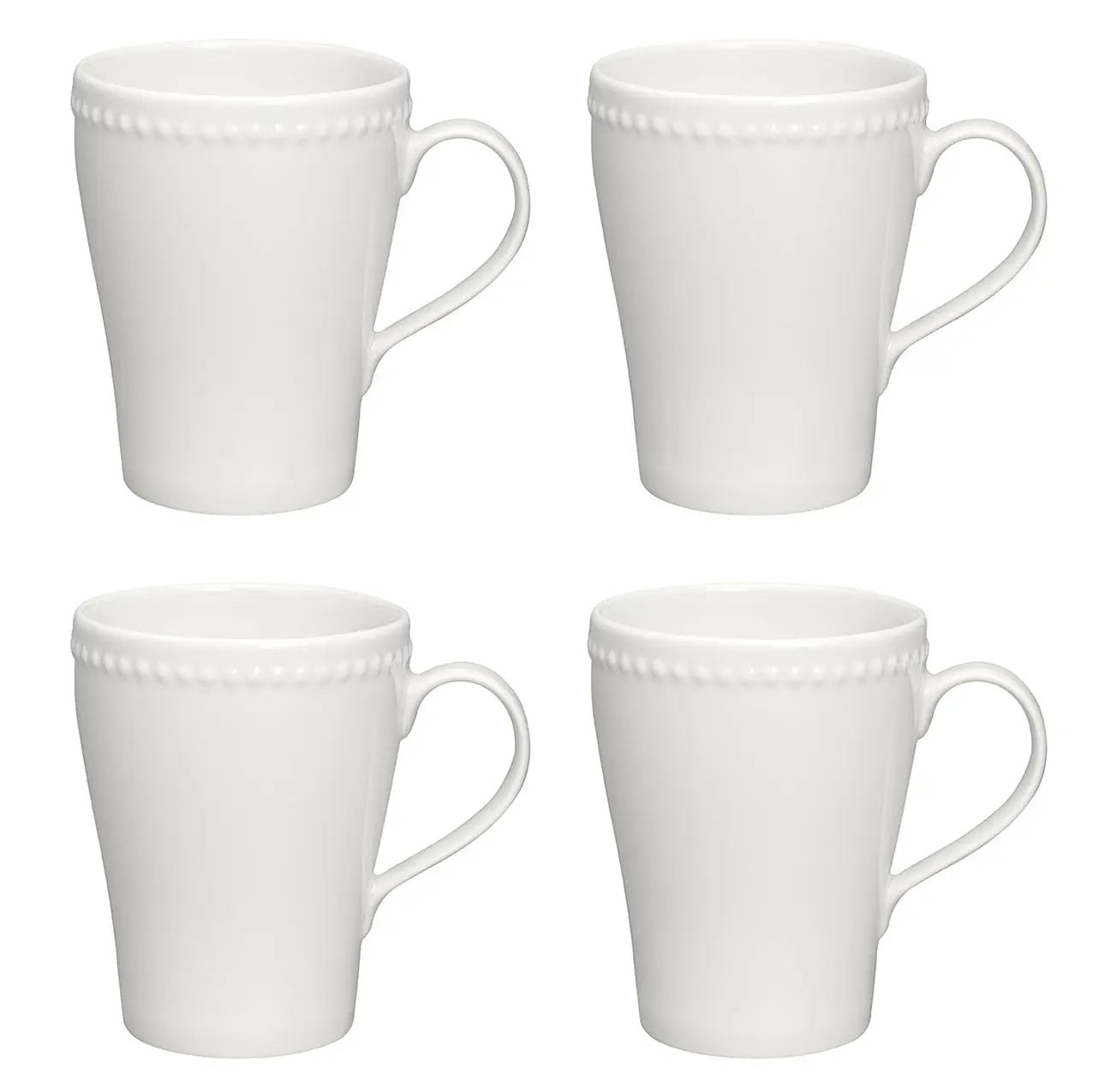 Scandi Living Dots Mug 35 Cl 4-Pack Creamy White Scandi Living