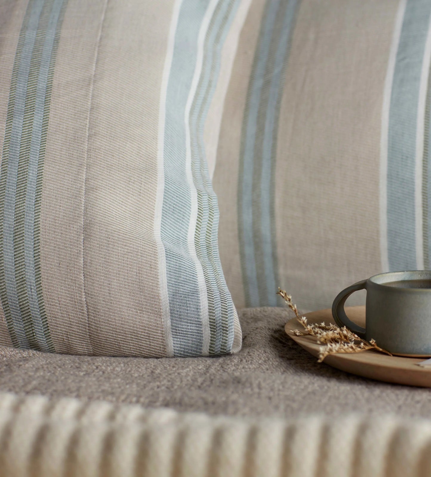 Selsey Stripe Cotton Linen Duvet Cover The Secret Linen Store