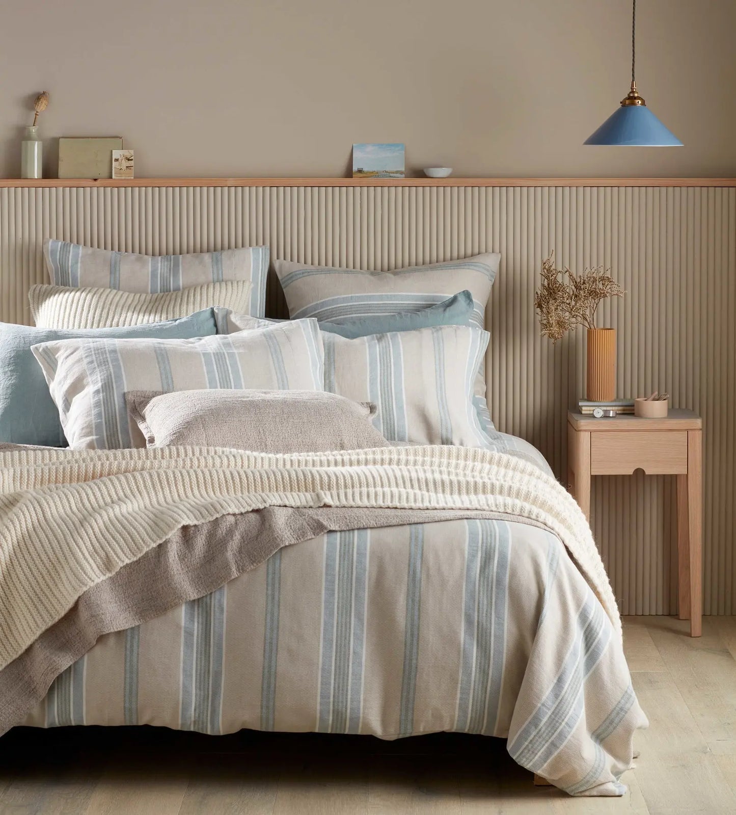 Selsey Stripe Cotton Linen Duvet Cover The Secret Linen Store