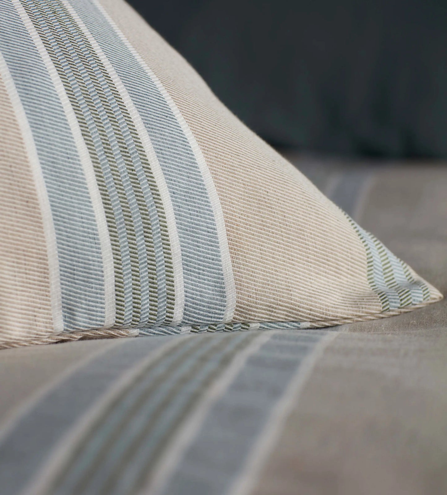 Selsey Stripe Cotton Linen Housewife Pillowcase The Secret Linen Store