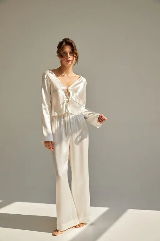 Silk Blouse 'Bilquis' White TEYA