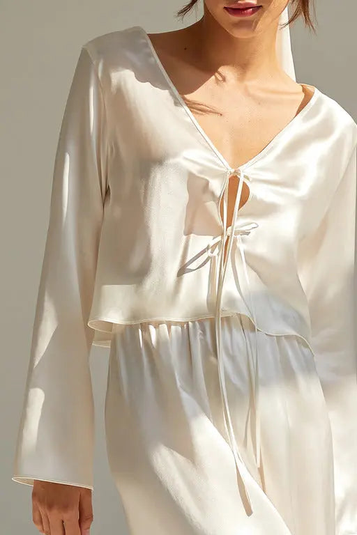 Silk Blouse 'Bilquis' White TEYA