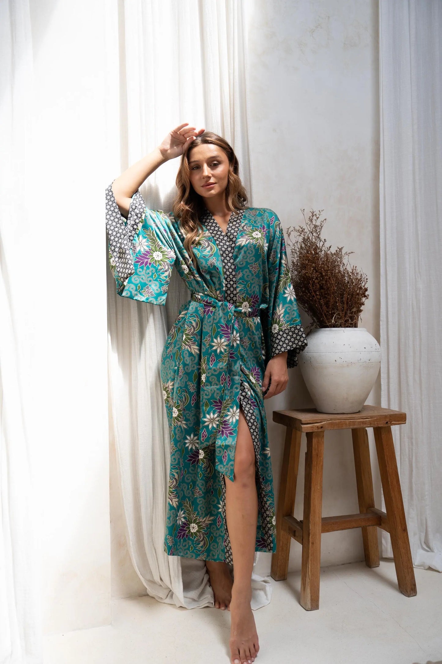 Silk Satin Goddess Kimono Robe SUKARA