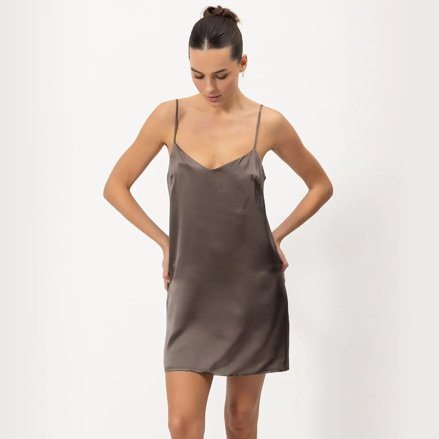 Silk Short Slip Dress The Lady