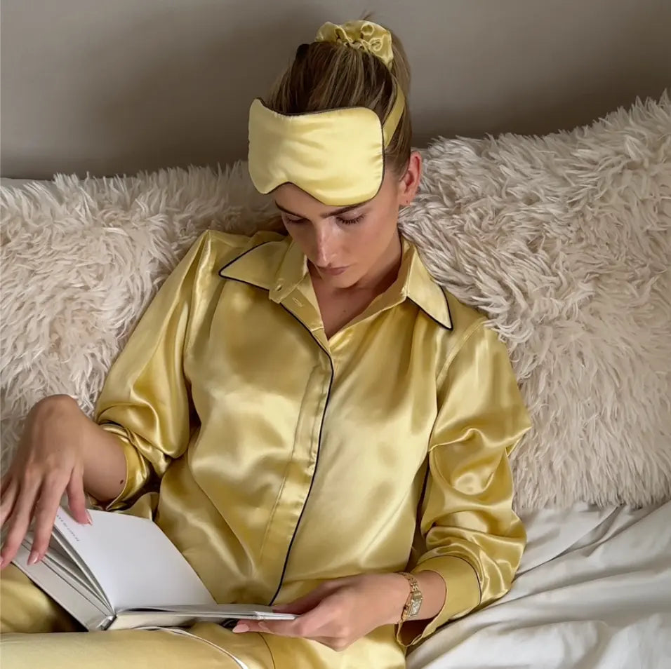 Silk Sleep Mask Panna Cotta NOKAYA