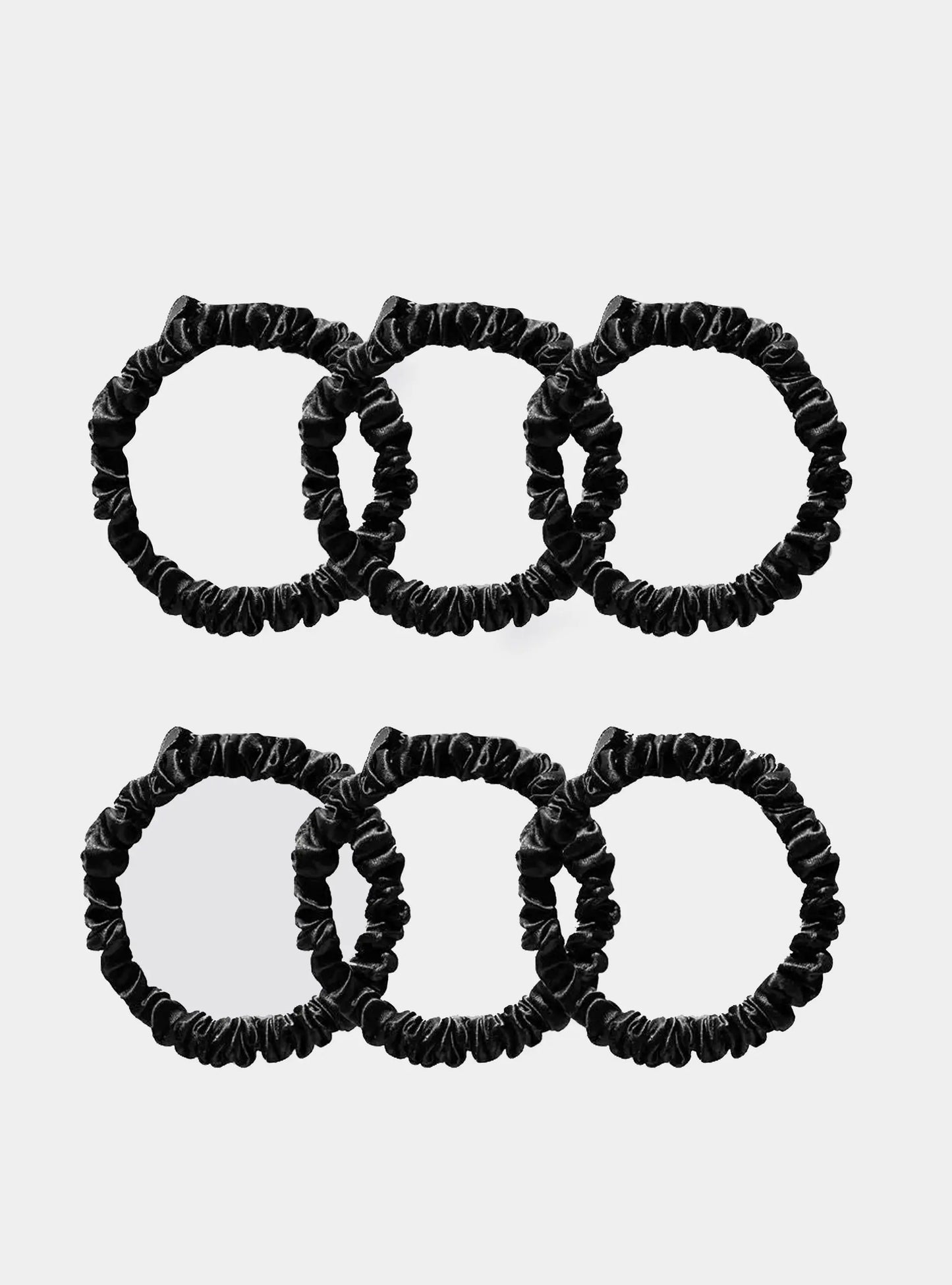 Skinny Scrunchie Set - Black Jade Drowsy Sleep Co