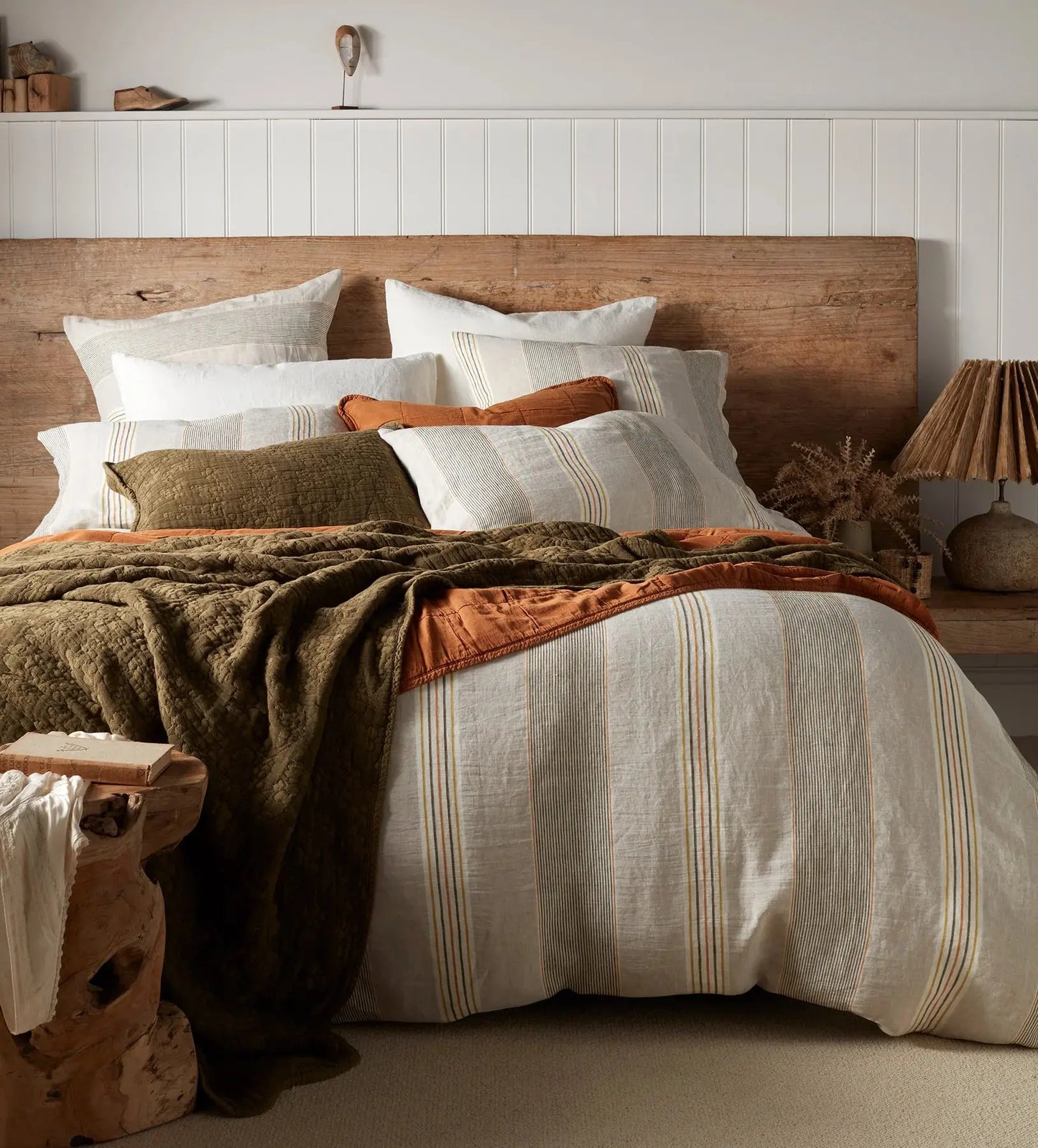 Sophie Stripe 100% Linen Bed Linen The Secret Linen Store