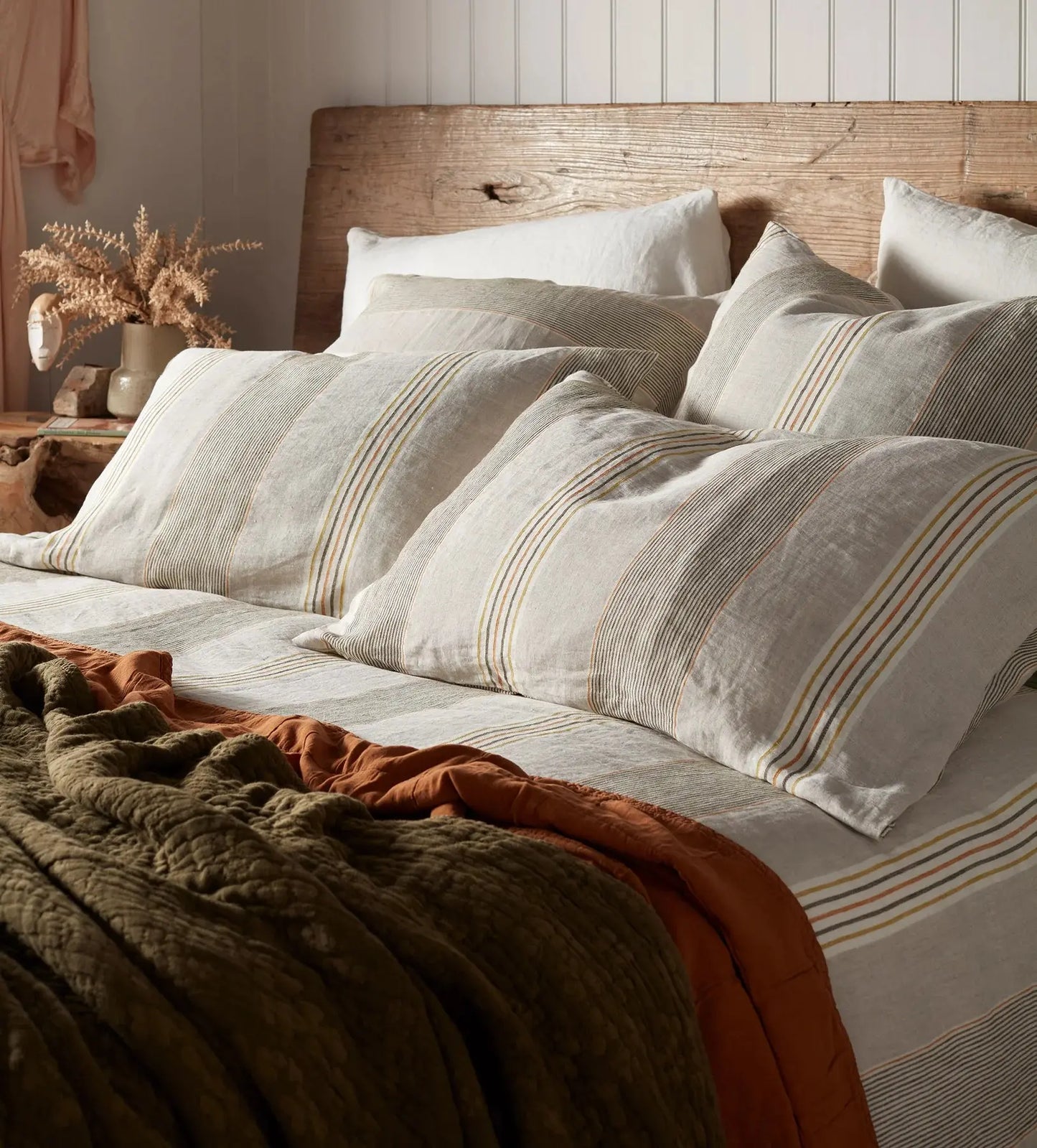 Sophie Stripe 100% Linen Bed Linen The Secret Linen Store