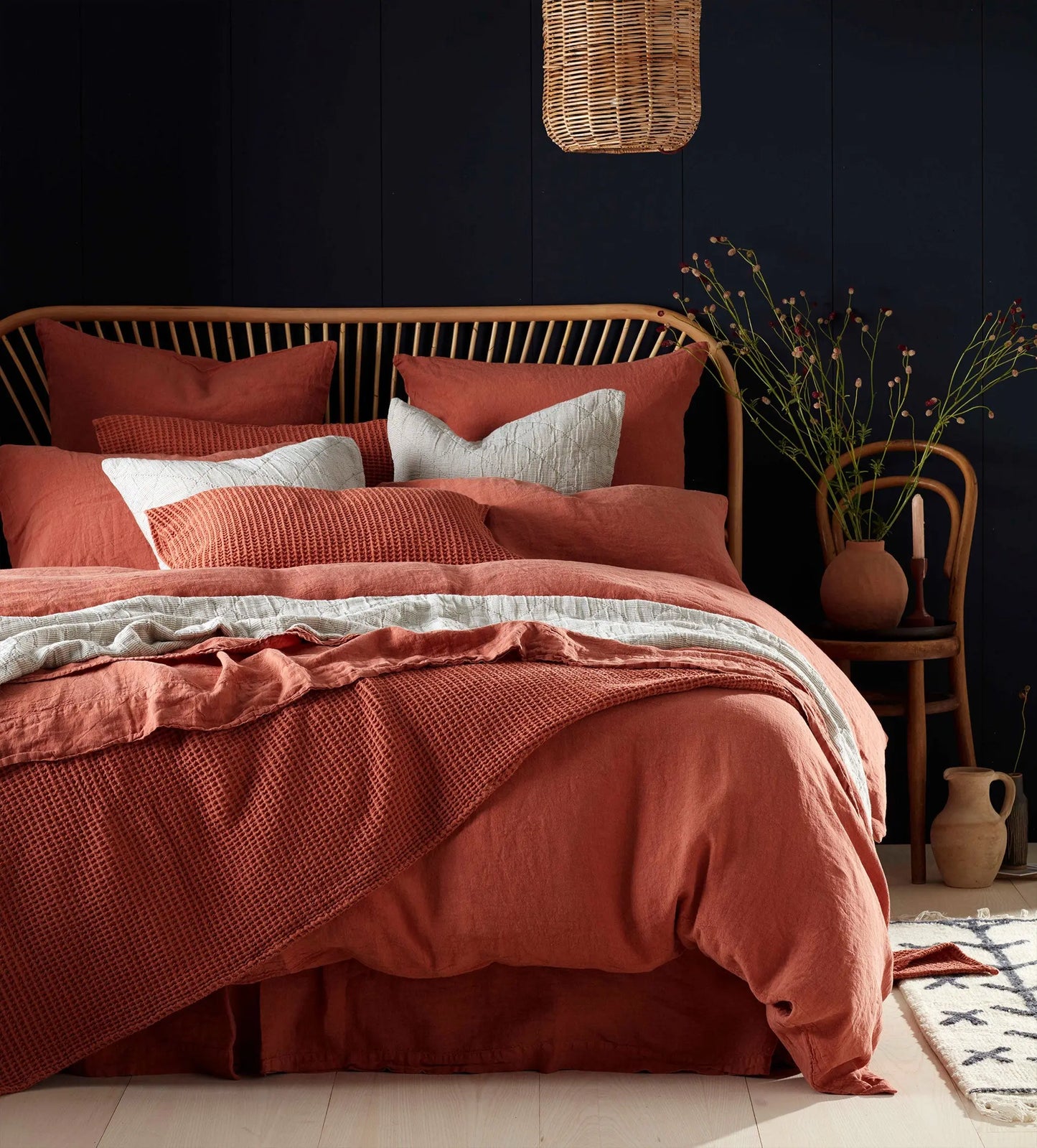 Spice 100% Linen Fitted Sheet The Secret Linen Store