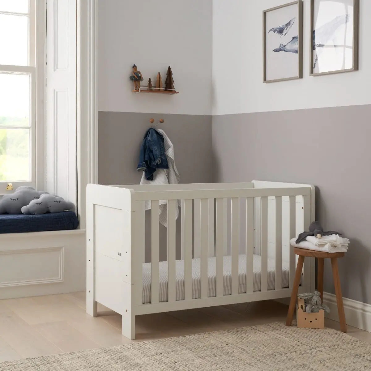 Supreme Alba Mini Cot Bed, Mattress & Bedding Bundle Tutti Bambini