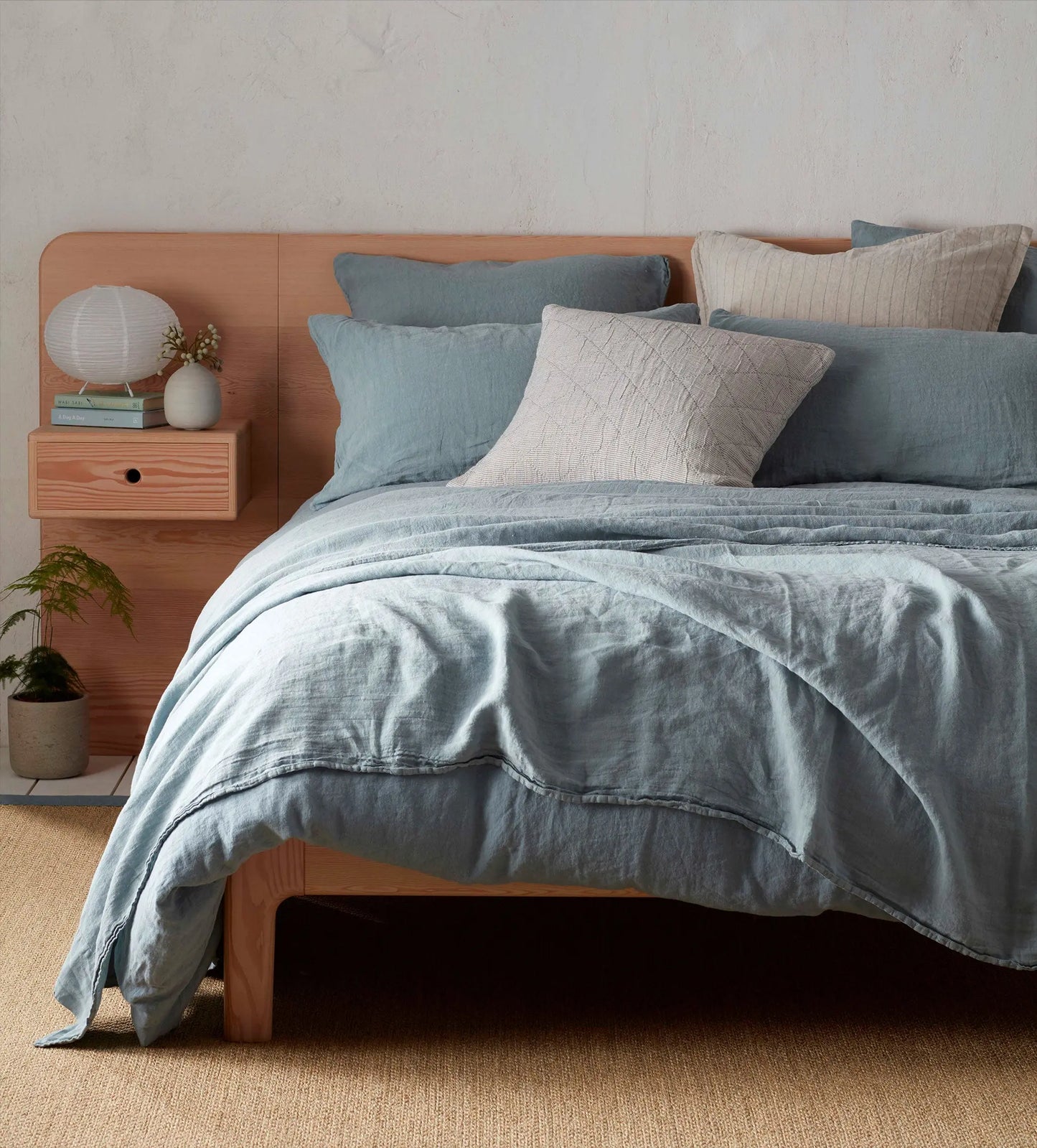 Teal 100% Linen Fitted Sheet The Secret Linen Store
