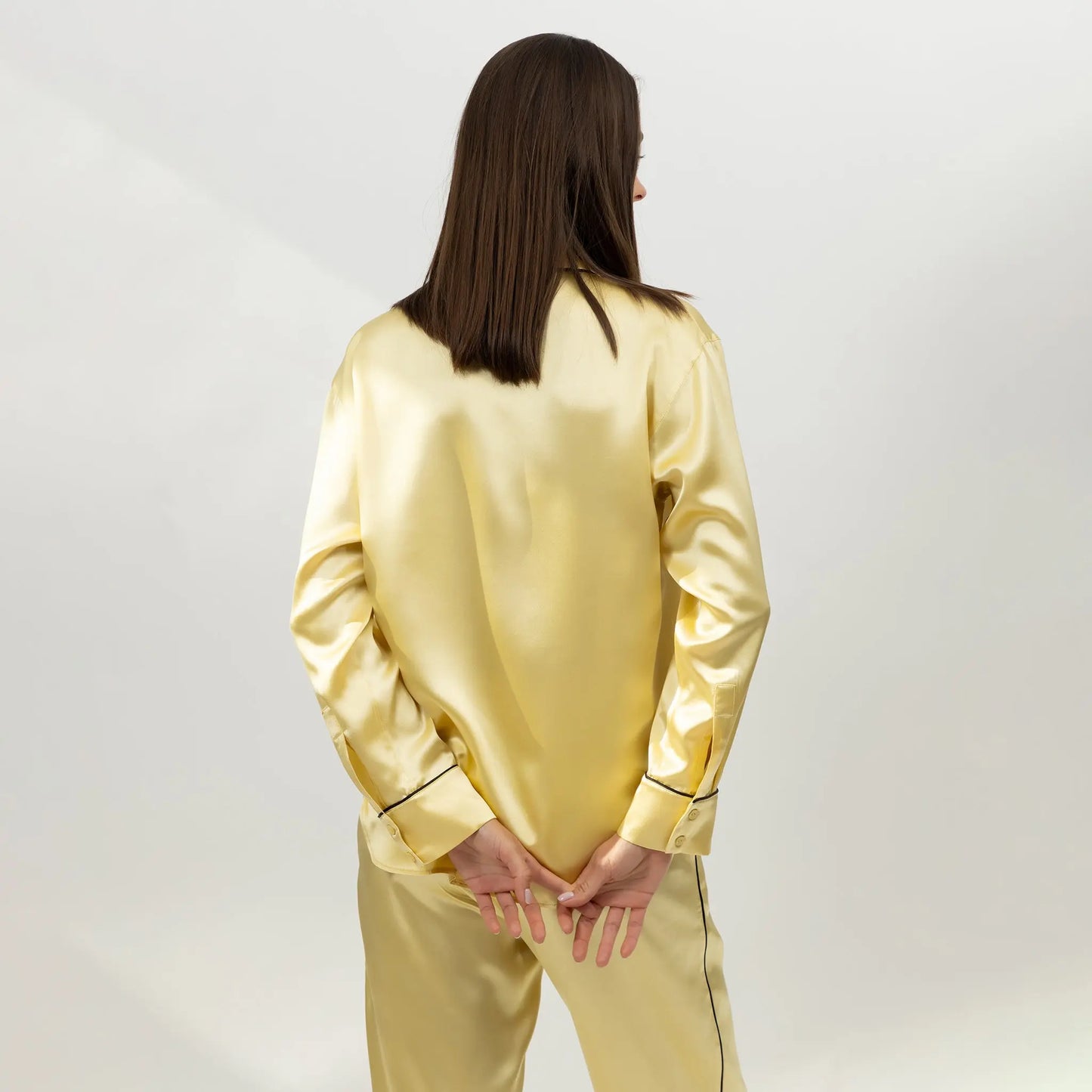 The Lady Silk Shirt Panna Cotta NOKAYA