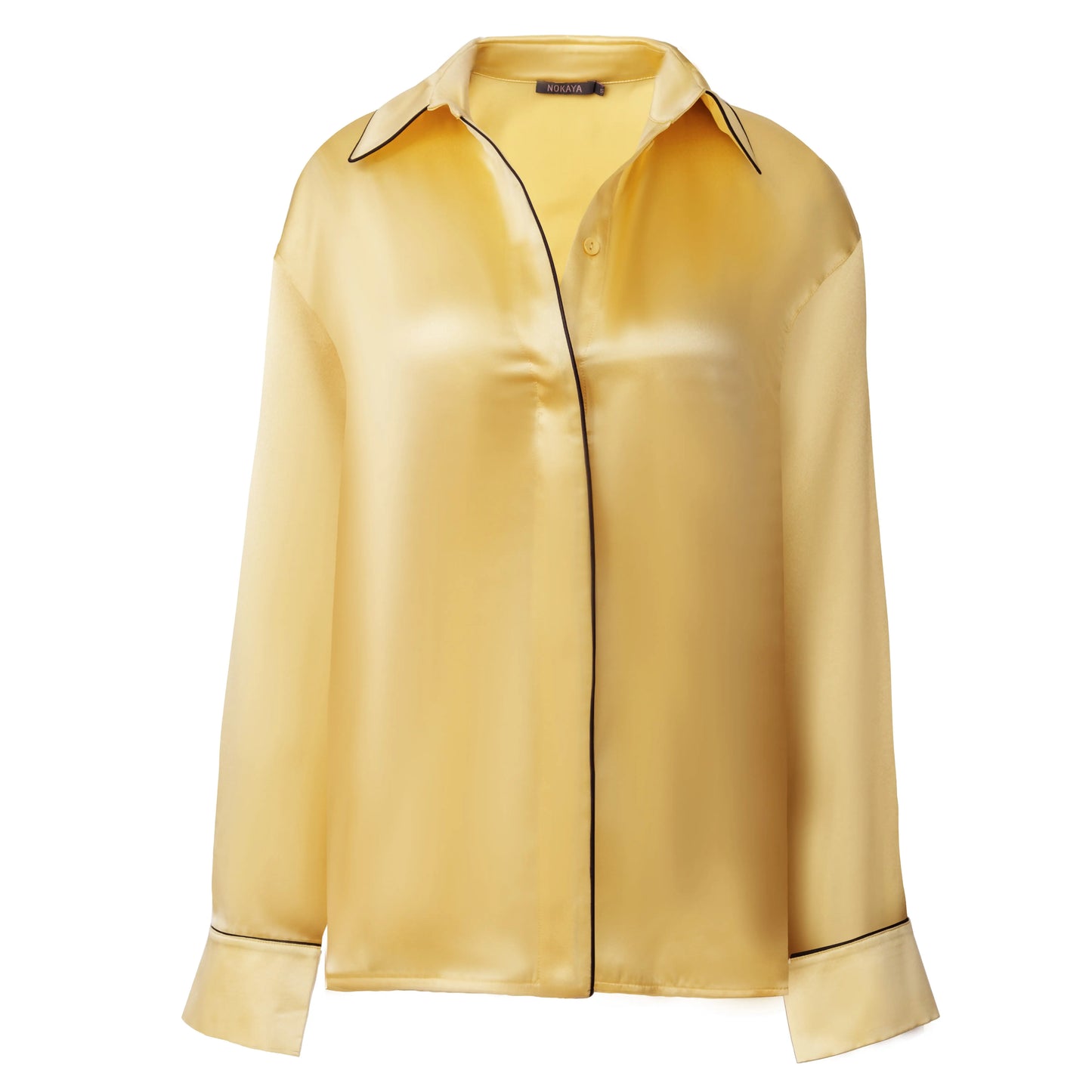 The Lady Silk Shirt Panna Cotta NOKAYA