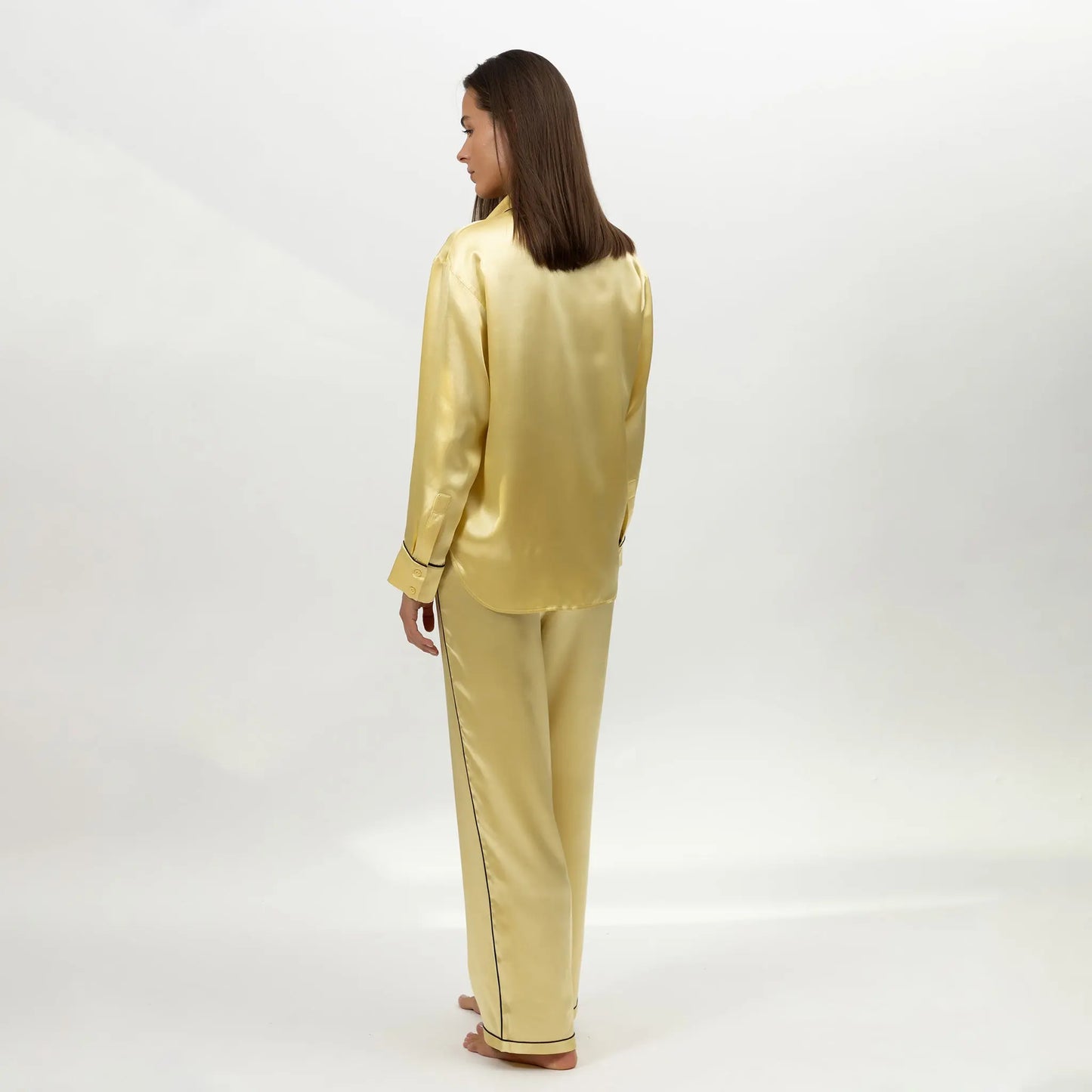 The Lady Silk Shirt Panna Cotta NOKAYA
