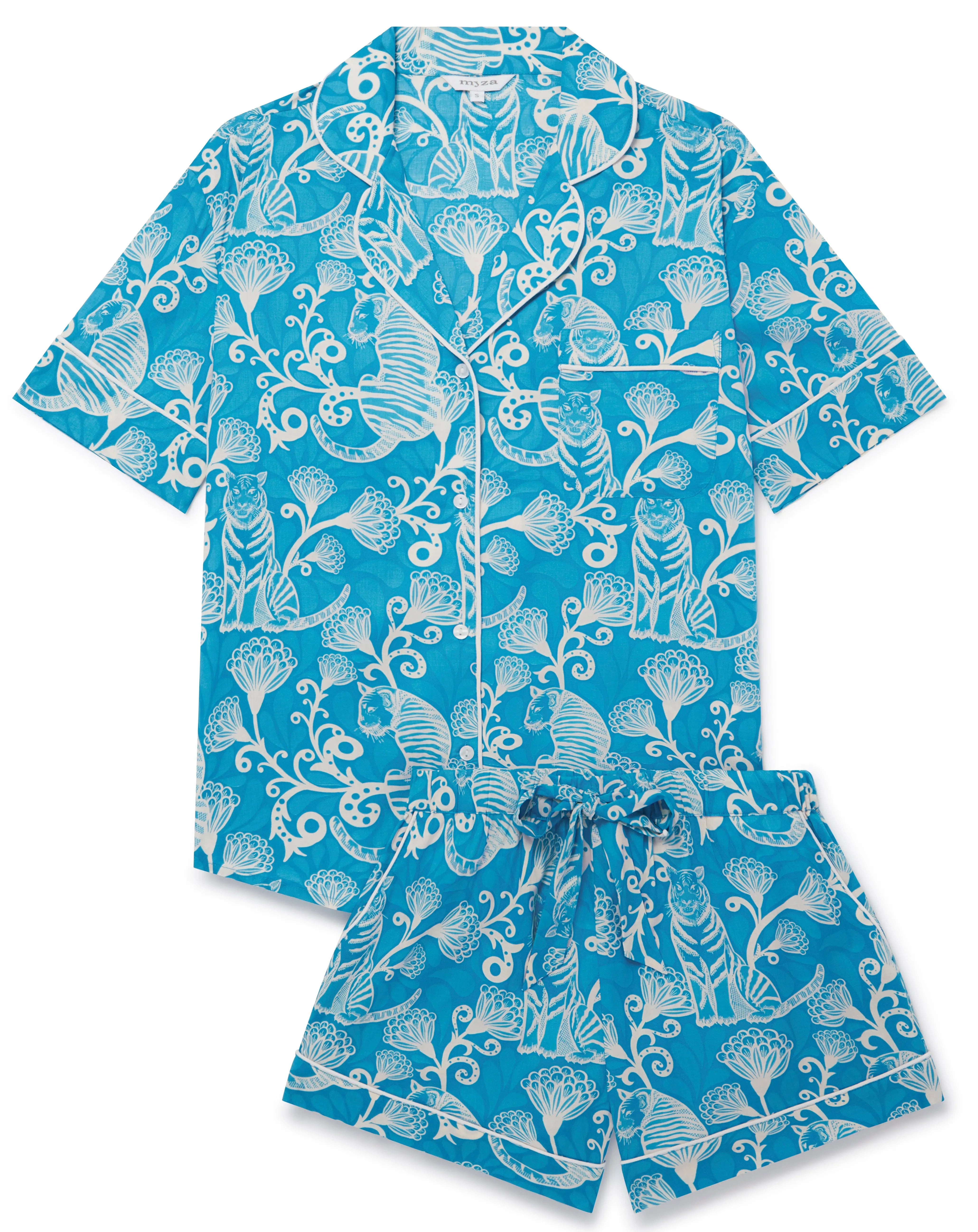 Short Sleeve Organic Pajama Set Pajama Sets Womens Cotton Short