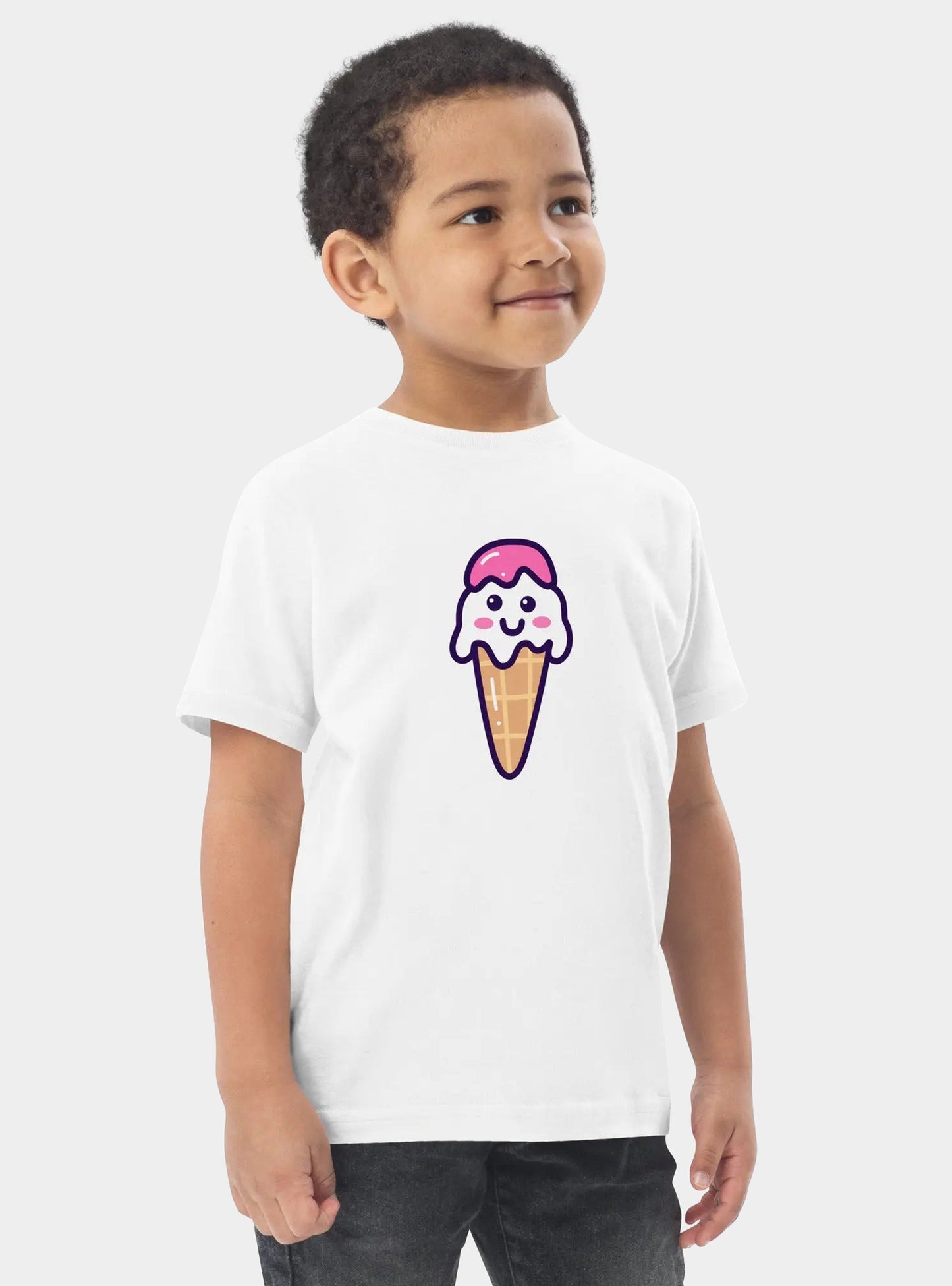 Toddler Jersey T-Shirt : Ice Cream Kate & The Fox