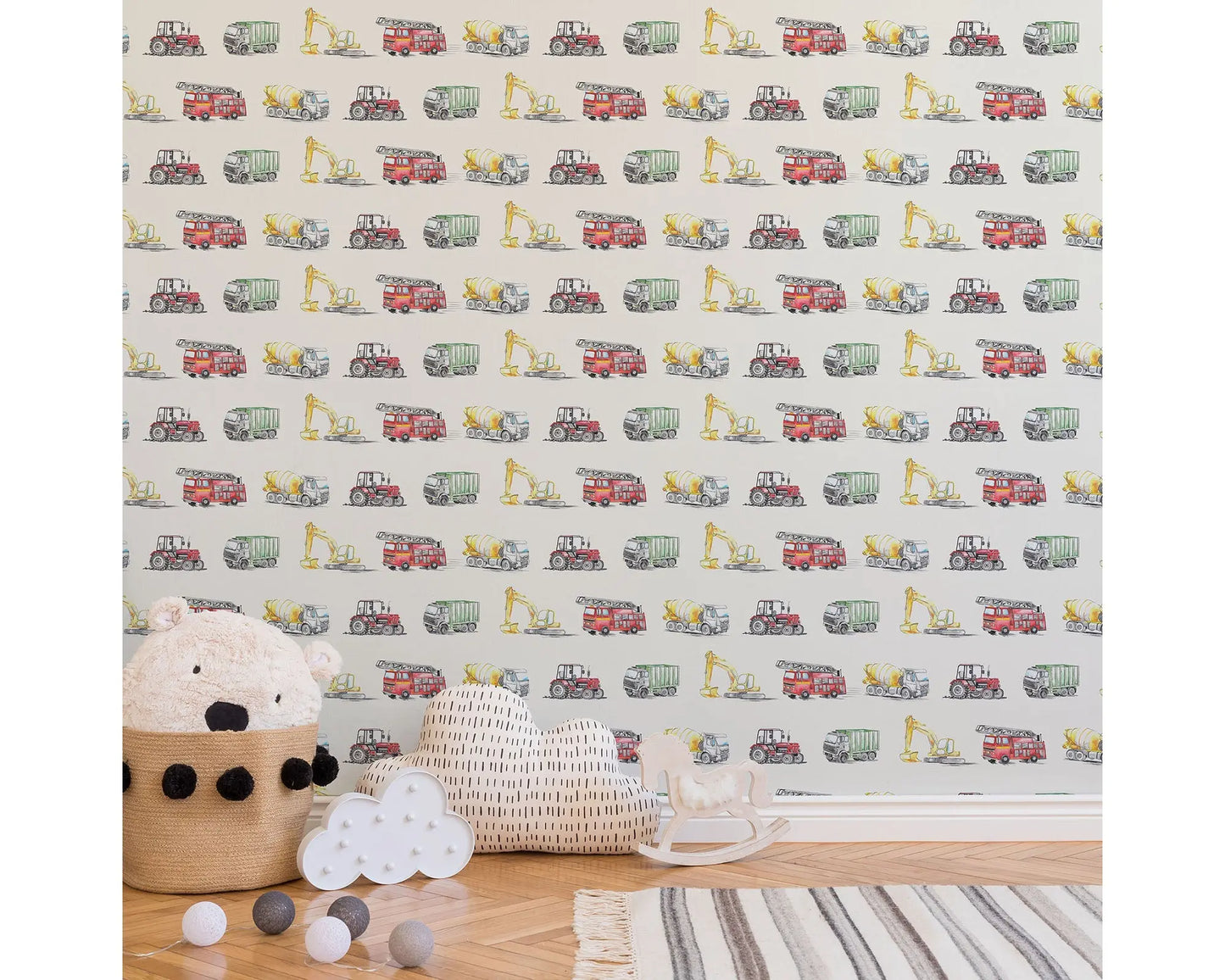 Transport Children's Wallpaper Katie Hipwell Design