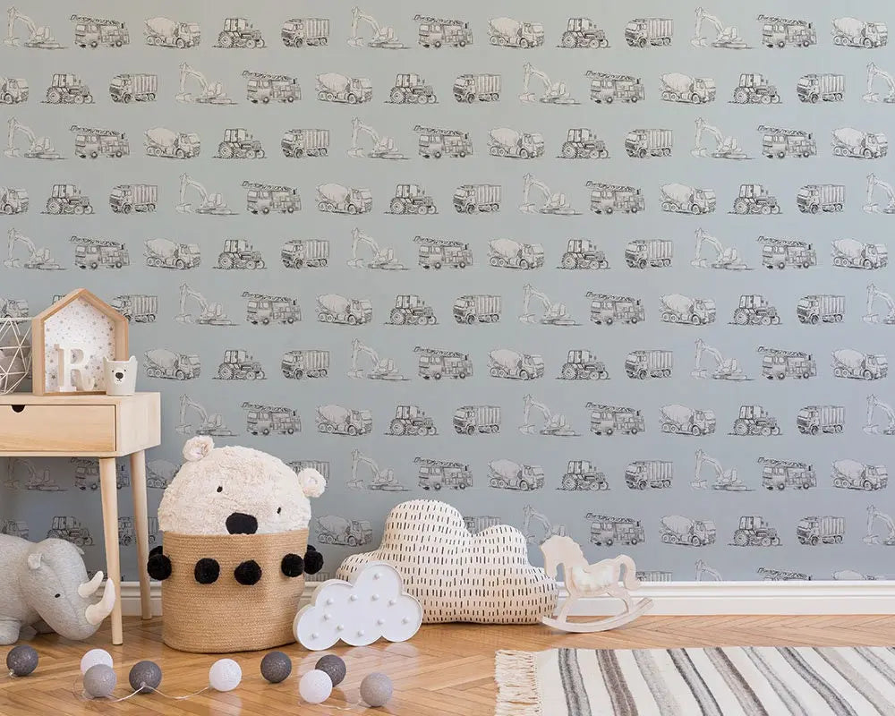 Transport Children's Wallpaper Katie Hipwell Design