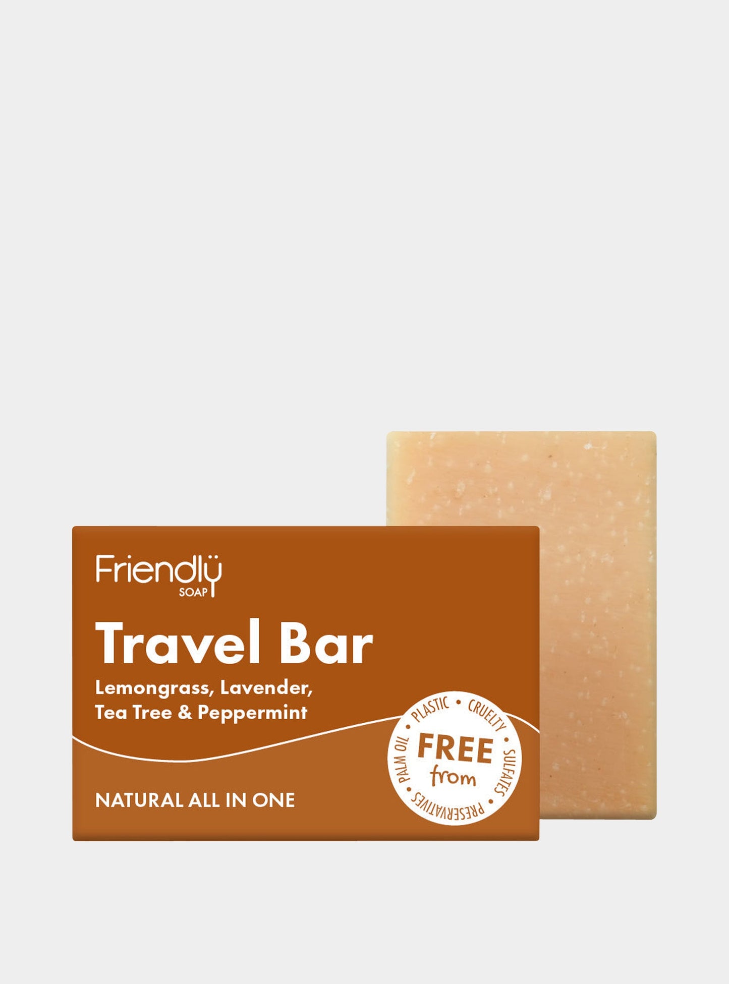 Travel Bar - Lemongrass, Lavender, Tea Tree & Peppermint Friendly Soap