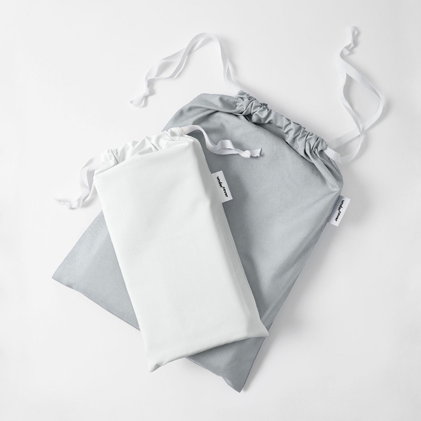 Grey and White Tencel Cotton Duvet Cover Undercover