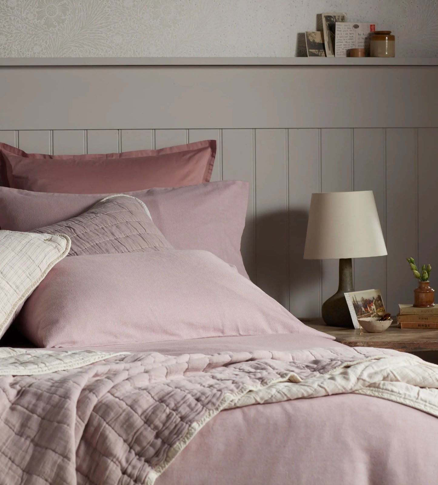 Vintage Rose Henry Brushed 100% Organic Cotton Duvet Cover The Secret Linen Store