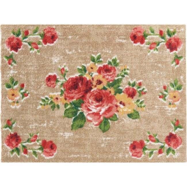 Eco-Friendly Washable Floral Mat The Rugs