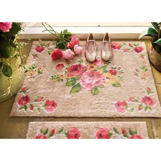 Eco-Friendly Washable Floral Mat The Rugs