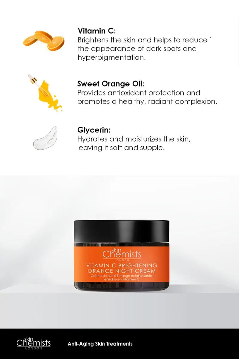 Vitamin C Brightening Orange Night Cream 50ml skinChemists