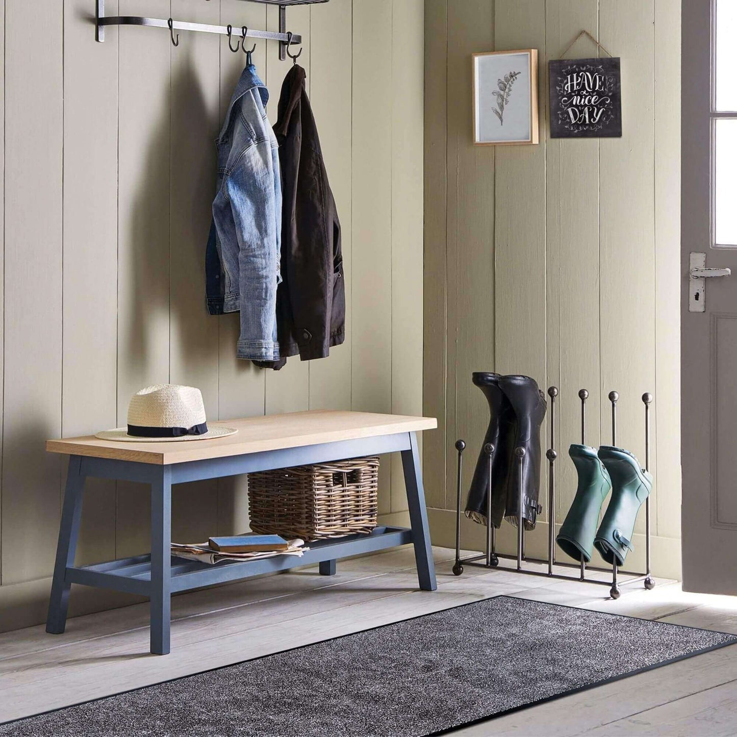 Washable Mat With Border Small Medium | 133 The Rugs