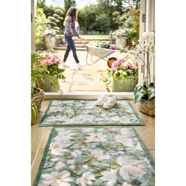 Eco-Friendly Washable Floral Mat The Rugs