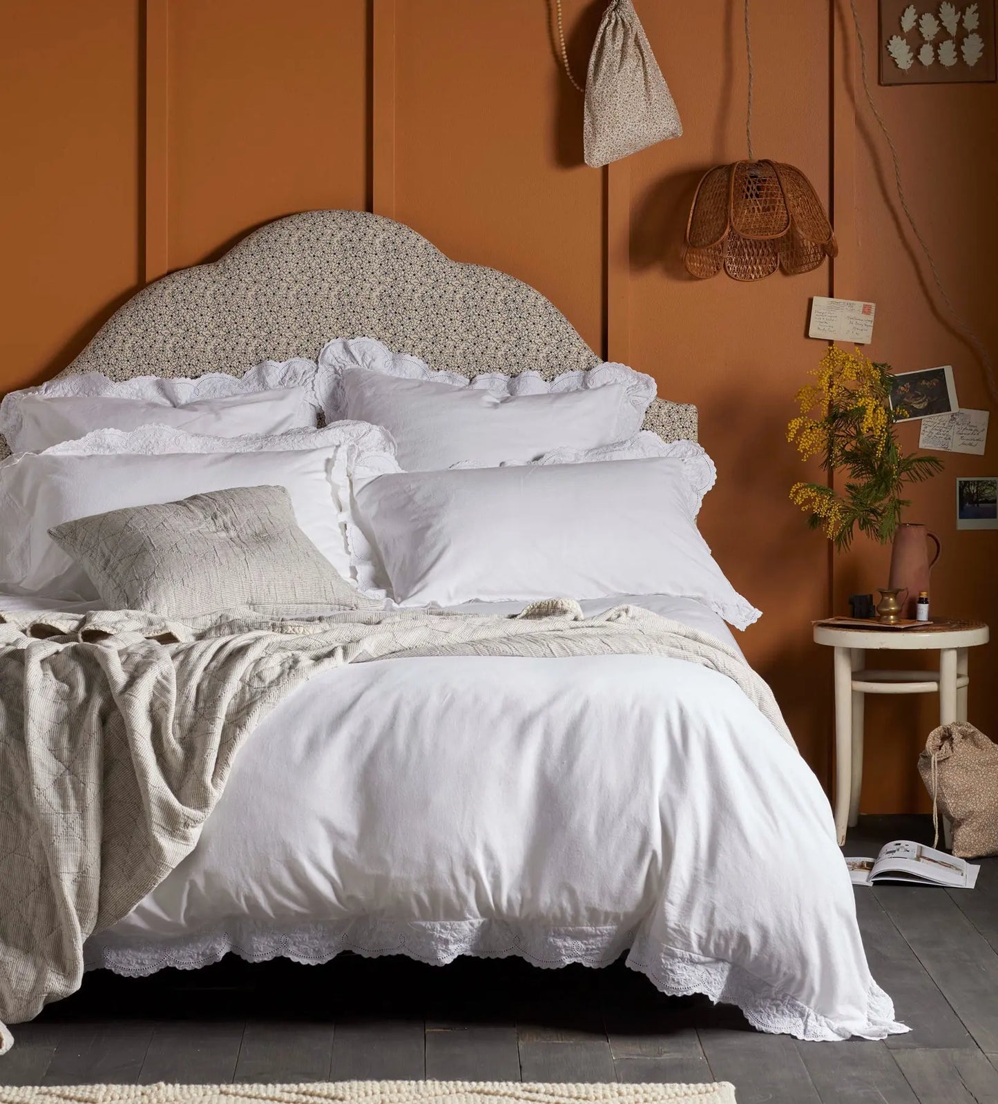 White Elsie Cotton Linen Duvet Cover The Secret Linen Store