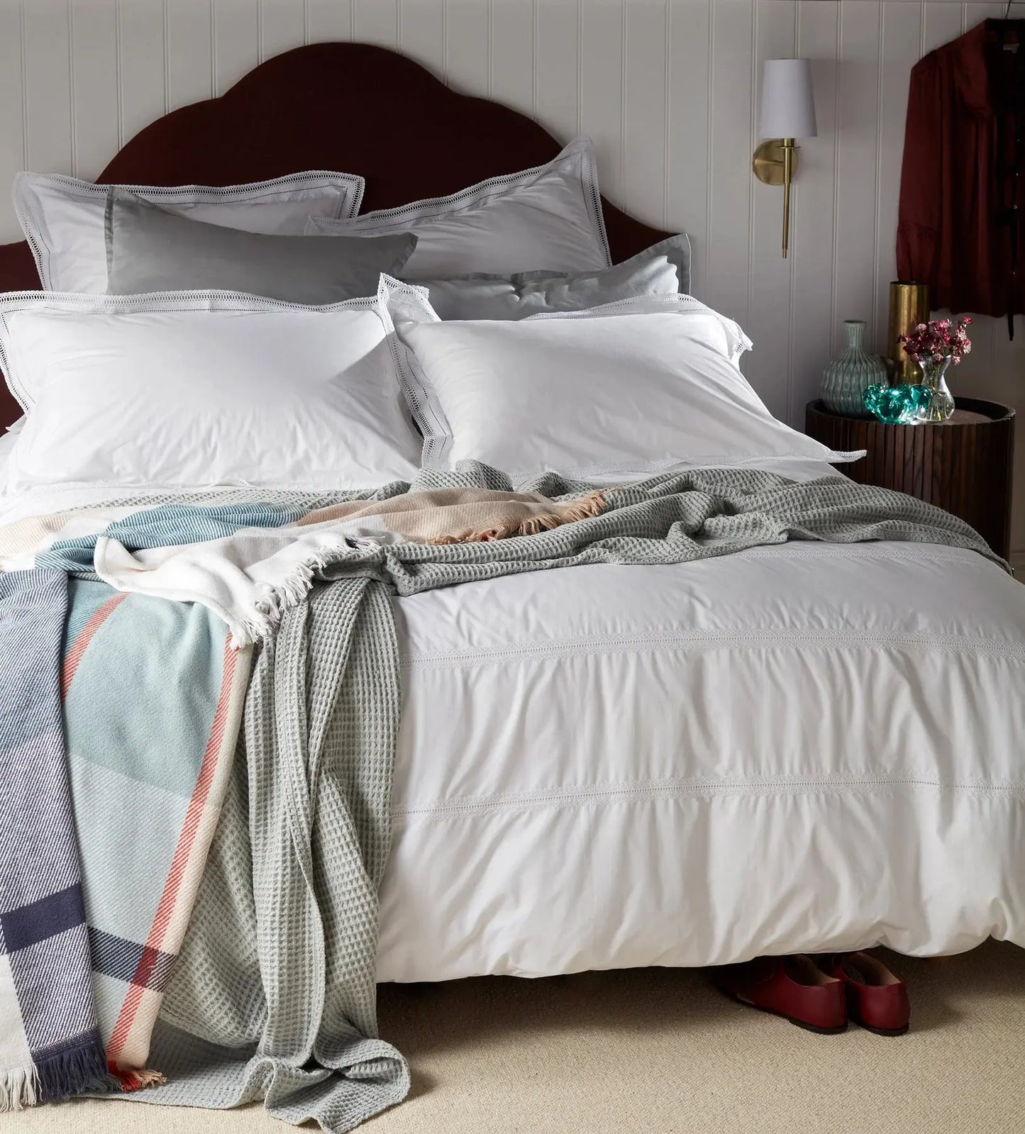 White Freya 100% Cotton Bed Linen The Secret Linen Store