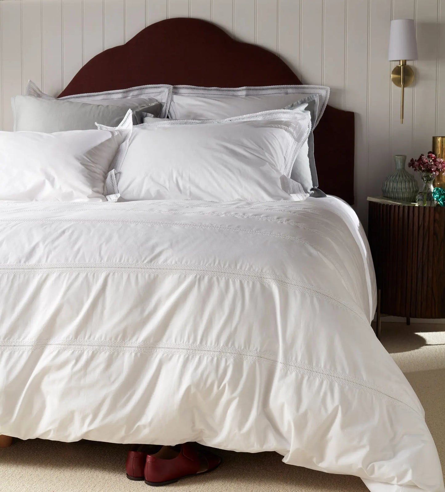 White Freya 100% Cotton Duvet Cover The Secret Linen Store