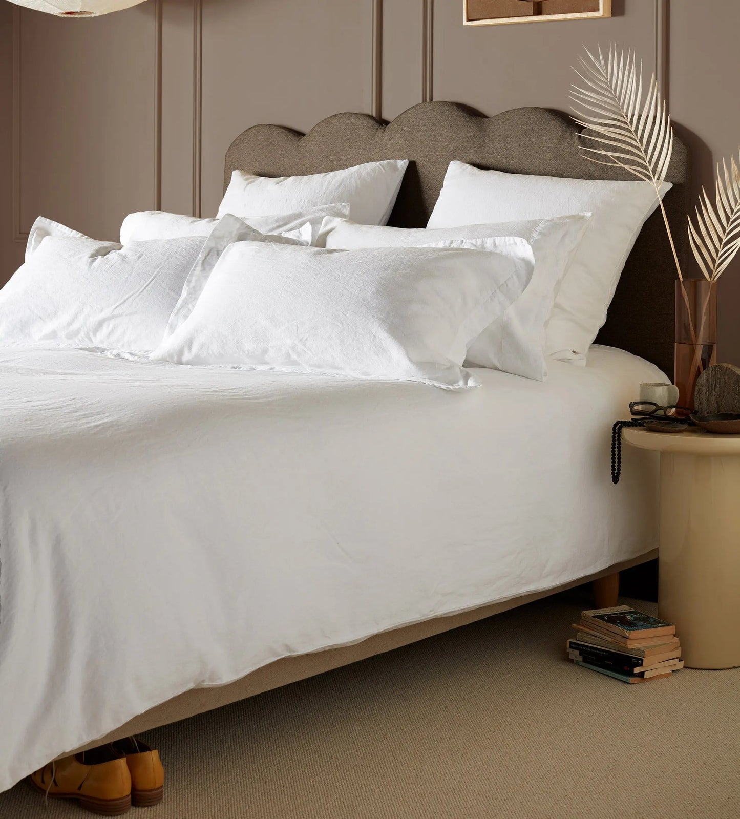 White Linen Blend Housewife Pillowcase The Secret Linen Store