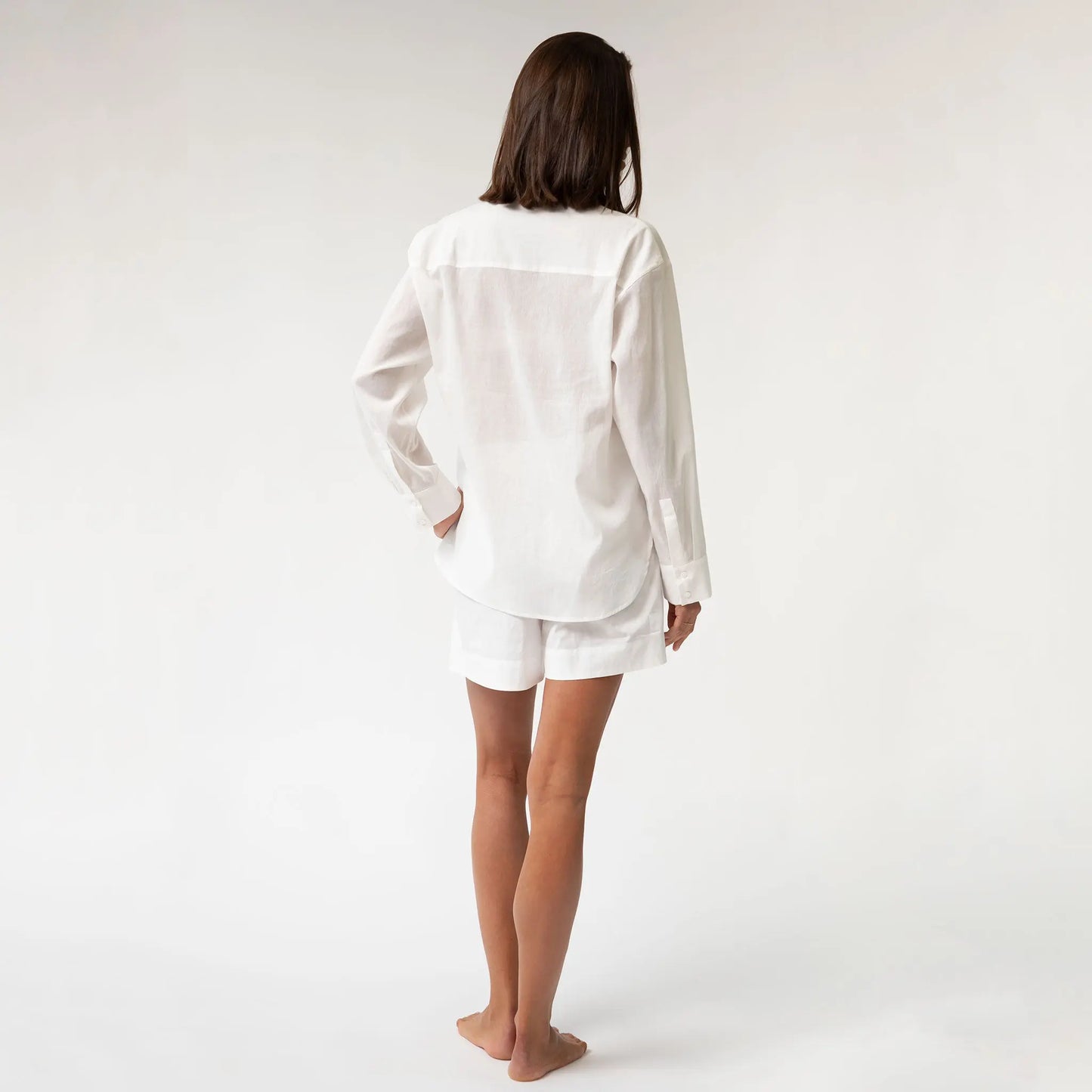 White Linen Voile Shirt NOKAYA