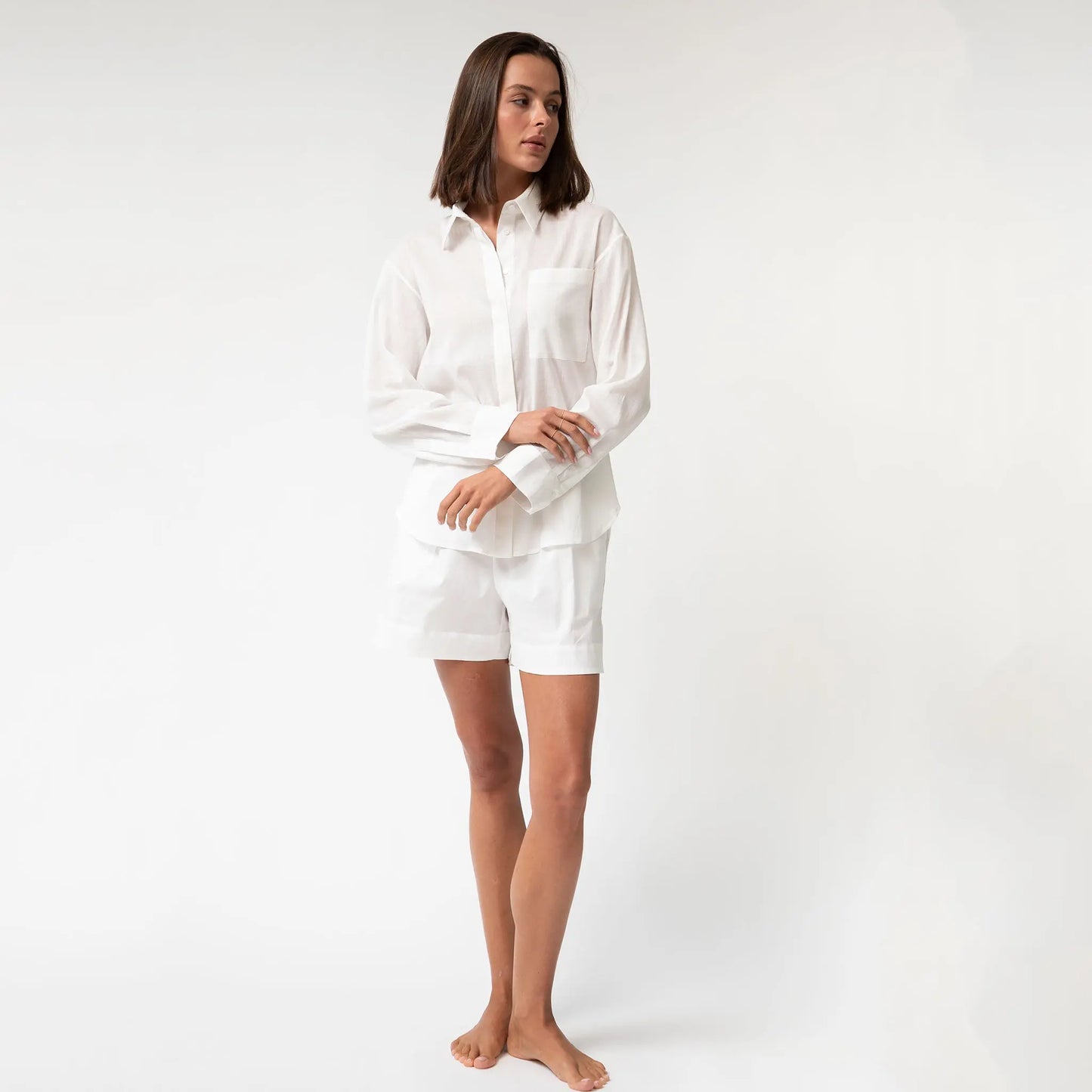 White Linen Voile Shirt NOKAYA