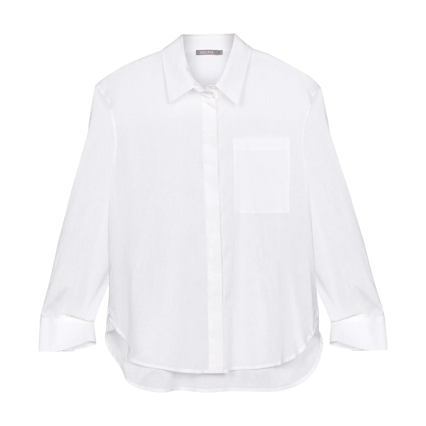 White Linen Voile Shirt NOKAYA