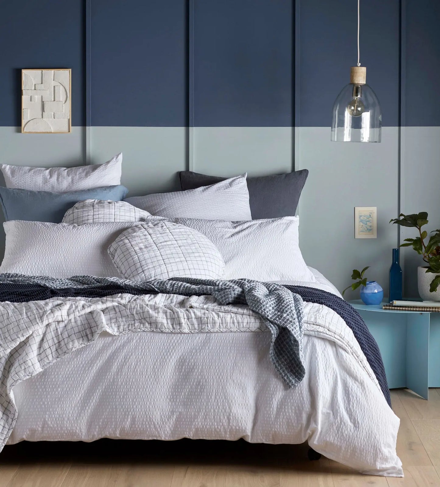 White Seersucker 100% Cotton Duvet Cover The Secret Linen Store