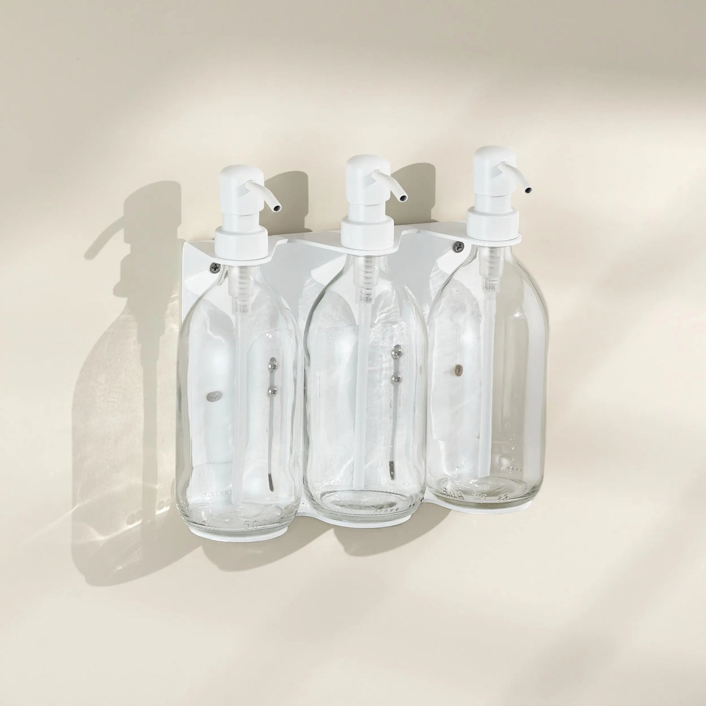 White Triple Wall Mounted Soap Dispenser Kuishi