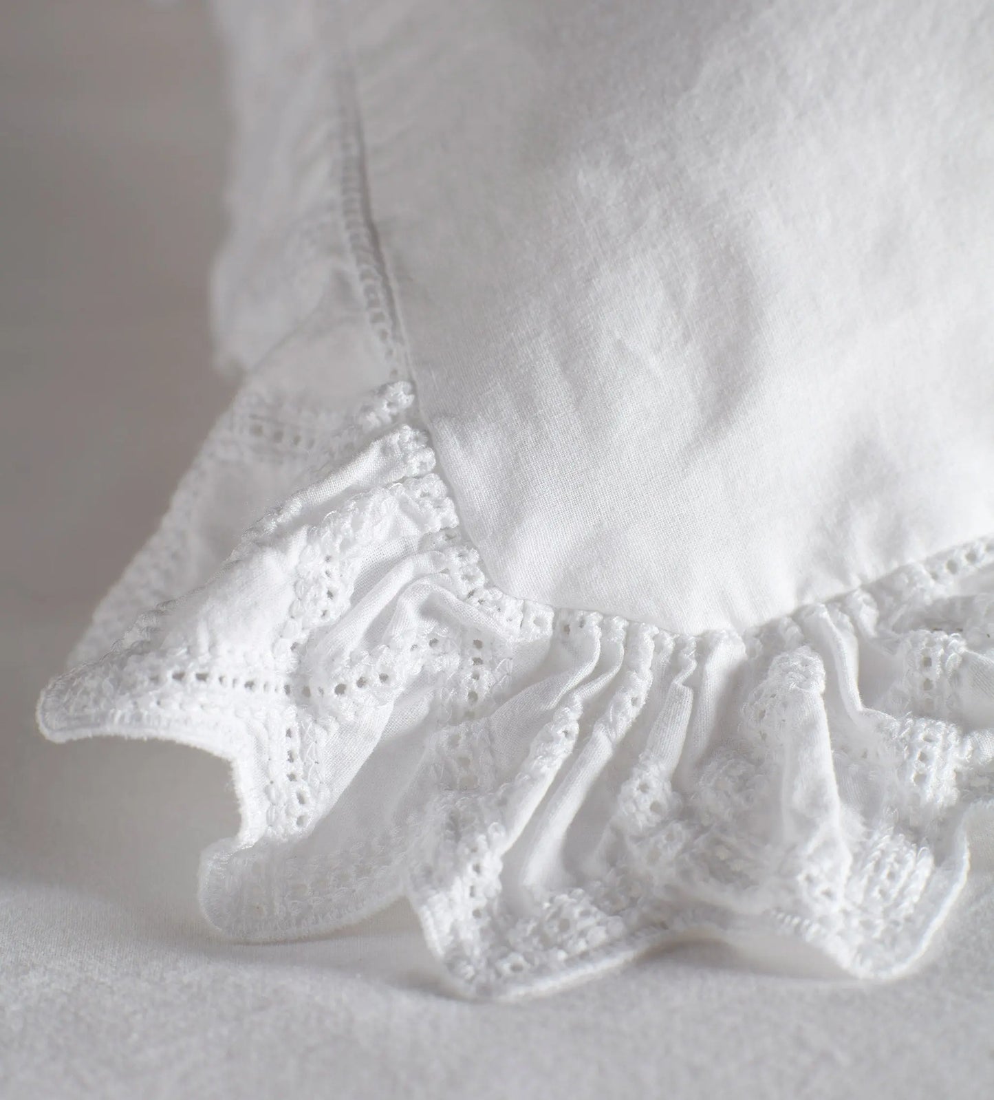 White Valerie 100% Cotton Pillowcase The Secret Linen Store