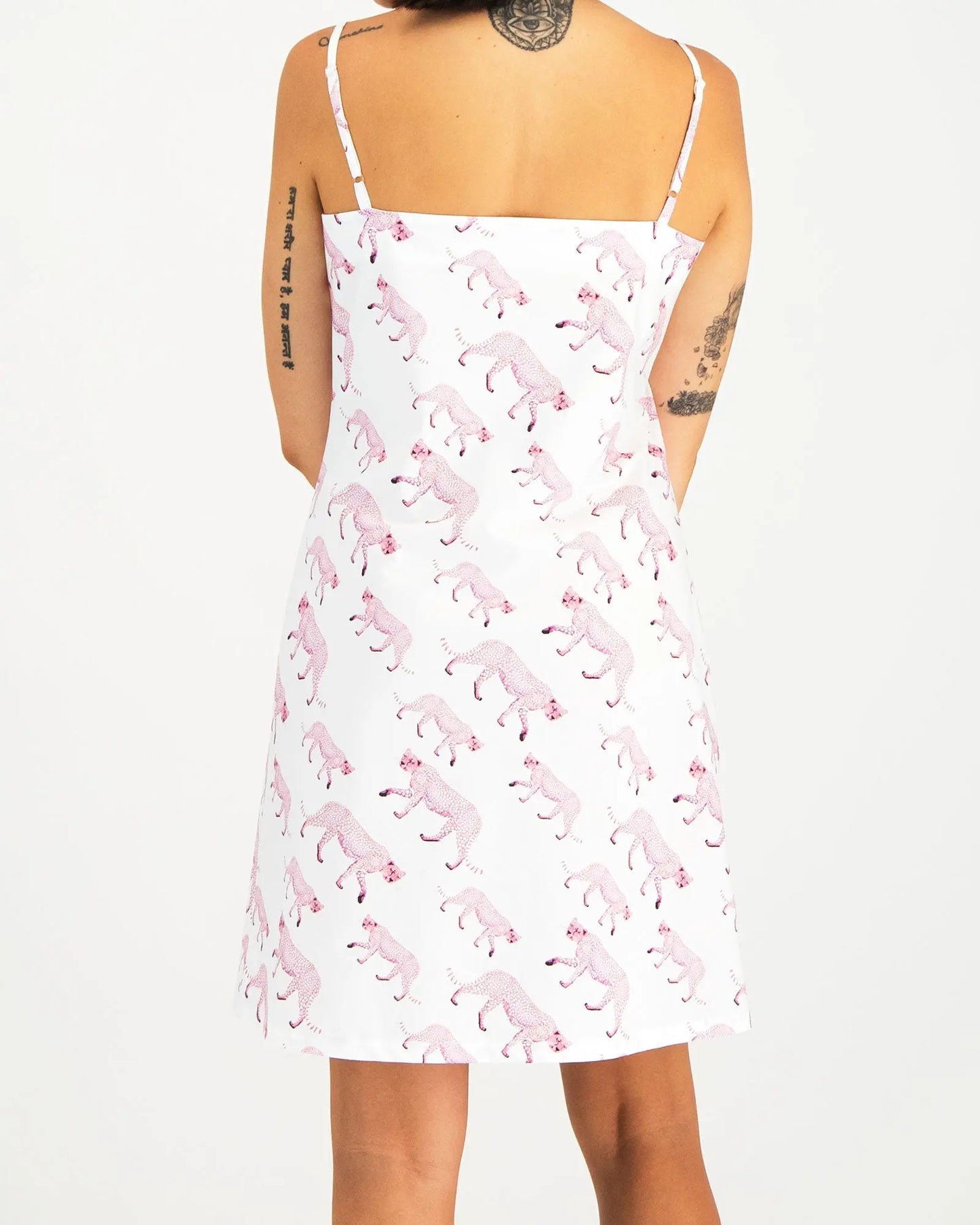 Womens Chemise Nighty - Pink Cheetahs Woodstock Laundry