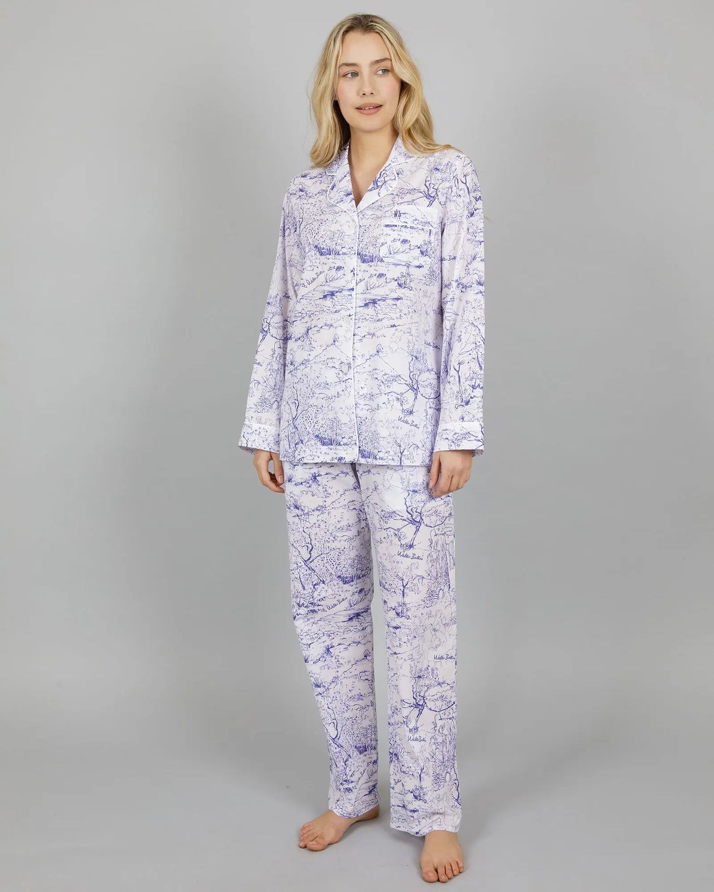 Womens Long Pyjamas - Battiss Willow Woodstock Laundry
