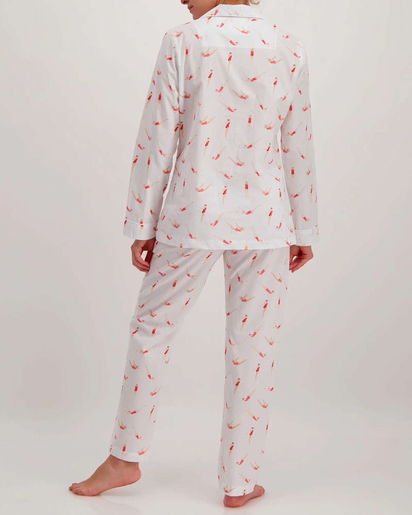 Womens Long Pyjamas - Divers Woodstock Laundry