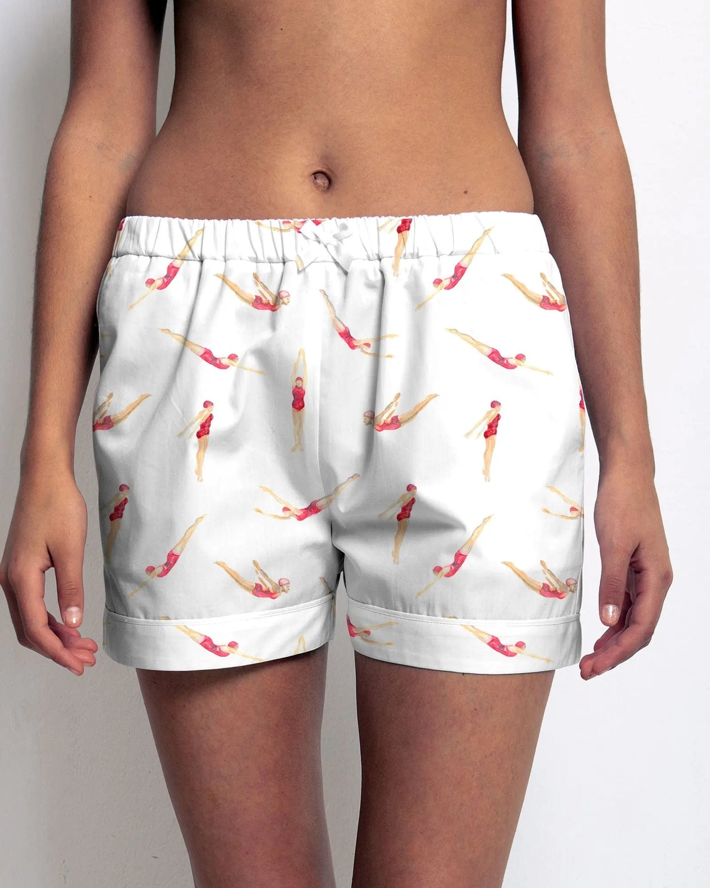 Womens Lounge Shorts - Divers Woodstock Laundry