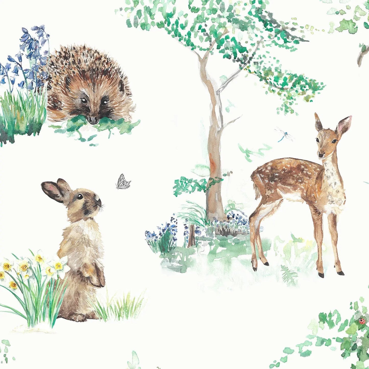 Woodland Animals Children's Wallpaper Katie Hipwell Design
