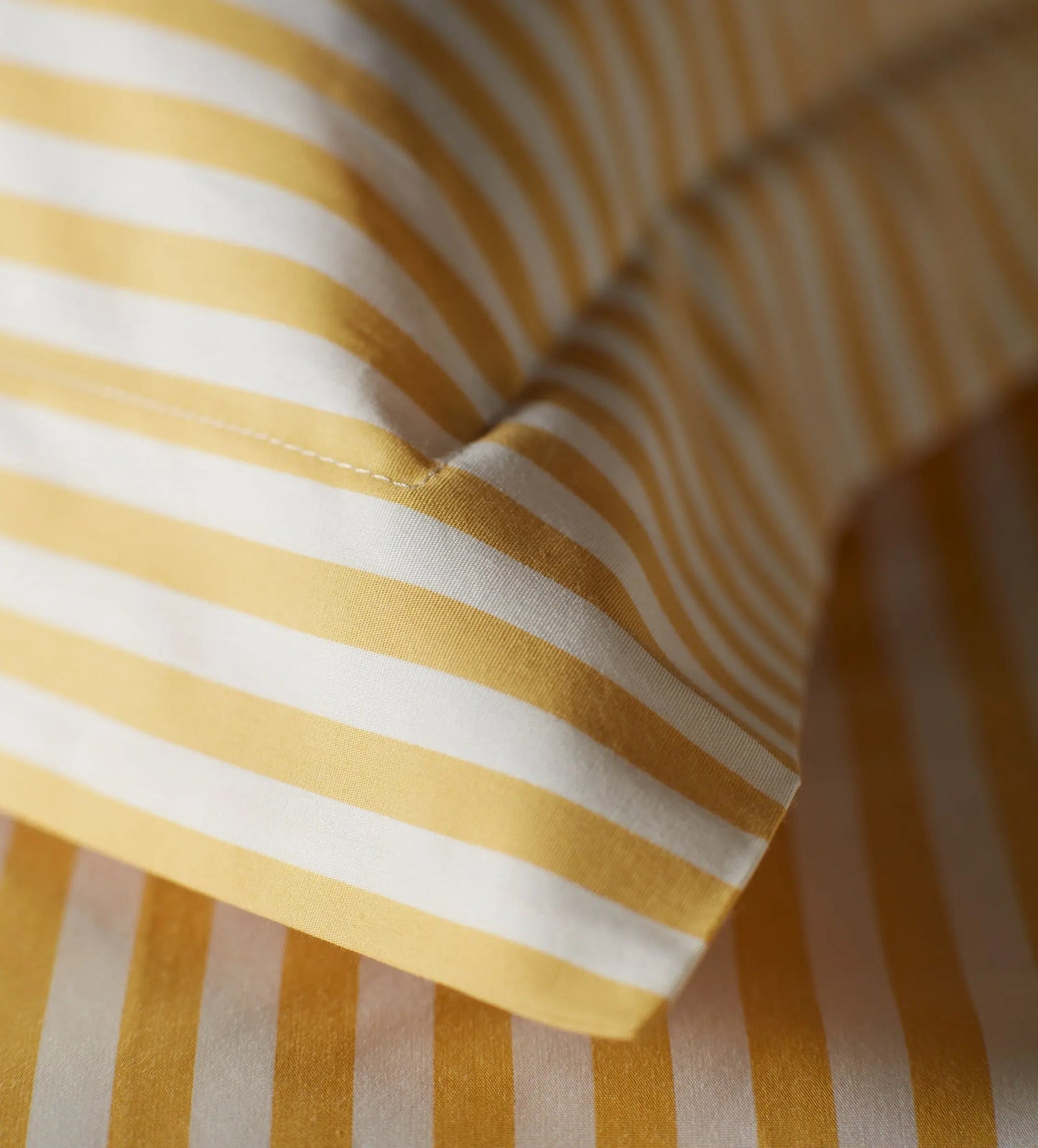 Yellow Betsy Stripe 100% Organic Cotton Pillowcase The Secret Linen Store